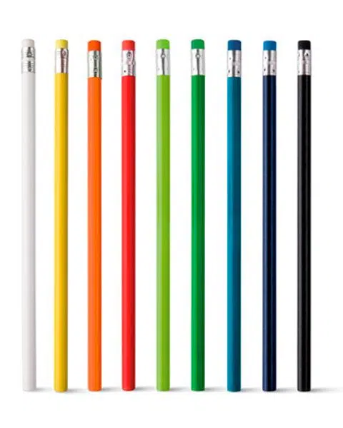 Lápis com borracha colorida personalizado