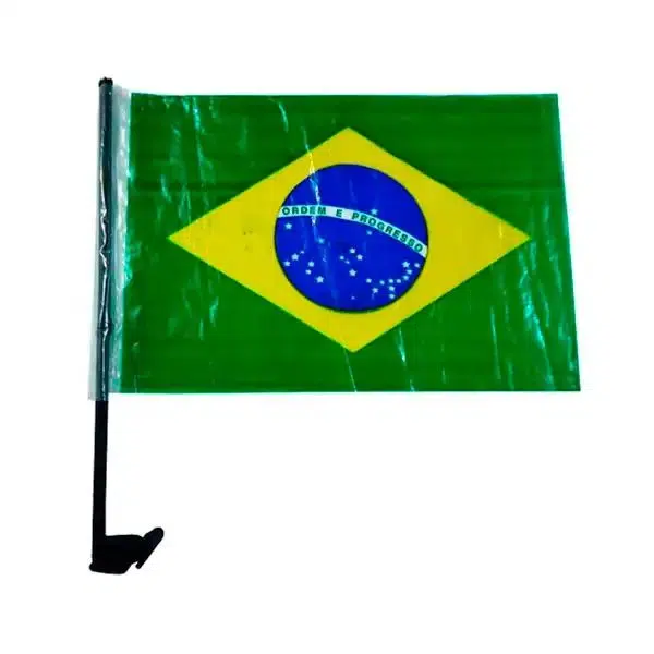Bandeiras Plásticas do Brasil com Suporte para Carro