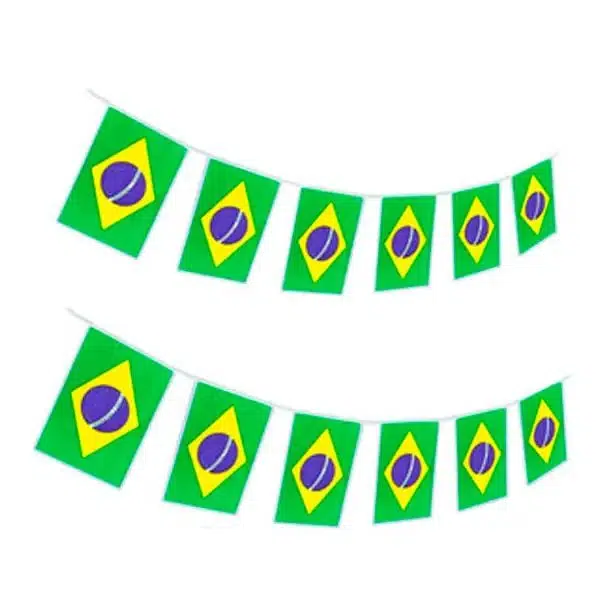 Bandeirinha Plástico Decoração Brasil Copa Mundo