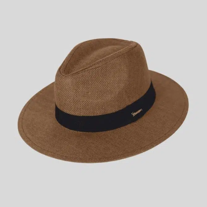 Chapéu Panamá em Palha Natural Escura