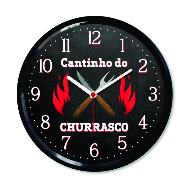 Churrasco Personalizado Relógio de Parede