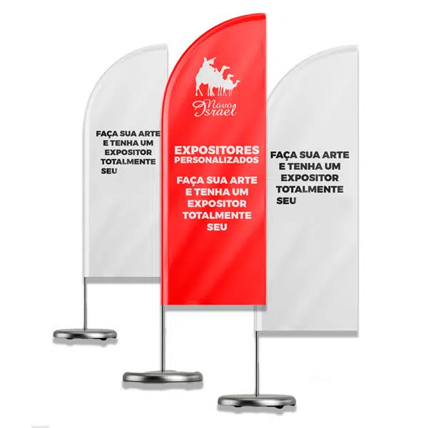 Wind Banner Personalizado Fly Flag Dupla Face 3m Completo