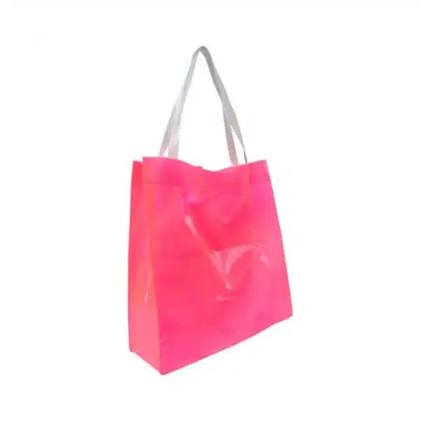 Ecobag de PVC Rosa Colorida com Alça