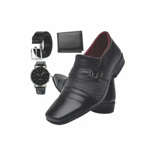 Kit Calçado Sapato e Relógio Corporativo Personalizado