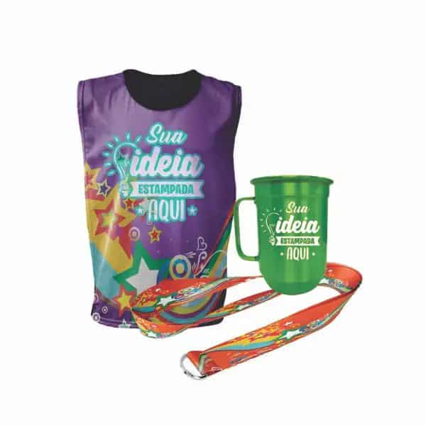 Kit Carnaval Abada e Caneca Personalizado | Samurai Brindes