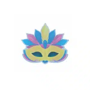 Kit Carnaval Máscara e Pandeiro Personalizados