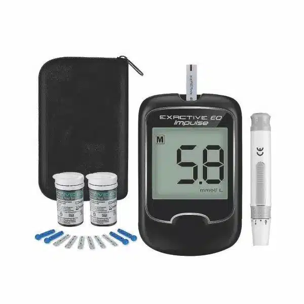 Kit De Monitor De Medidor De Teste De Diabetes Portátil Digital