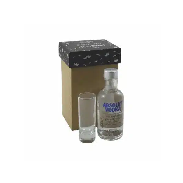 Kit Vodka Absolut 200ML e Copo Personalizado