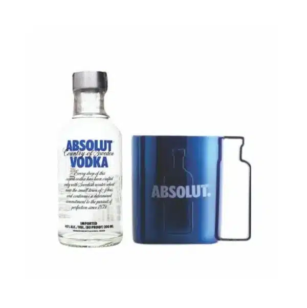 Kit Vodka com Absolut e 2 copos Personalizado