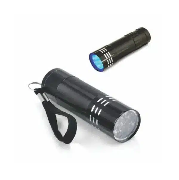 Lanterna 9 Led Modo UV Luz Negra Longa Personalizada em Laser