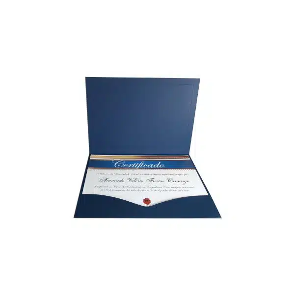 Pasta Diploma e Certificado Personalizada